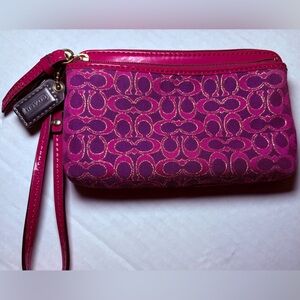 Coach Fuchsia and Violet Wristlet